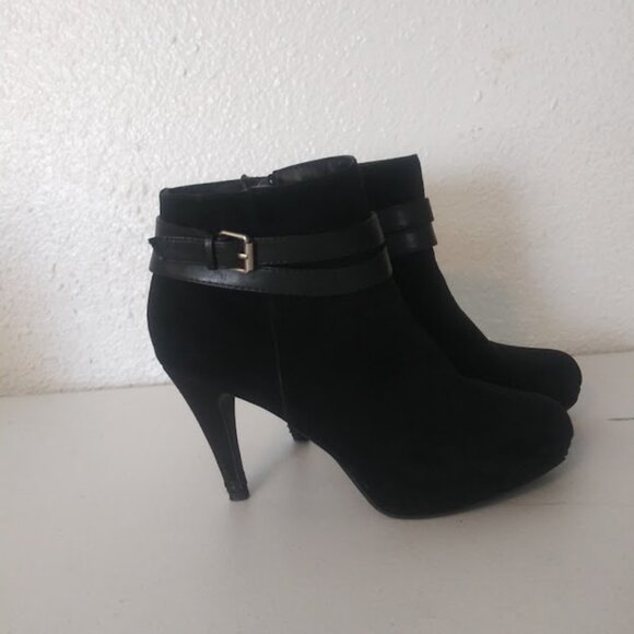 Metaphor women's size 7 1/2 black high heel ankle boots - Picture 1 of 16